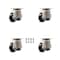Service Caster Nylon Swvl Top Plate Floor Leveling Caster w/1.65" Diameter Black Wheels, 4PK SCC-TPLV05S42-NYR-50-DC-4 - alternate 1